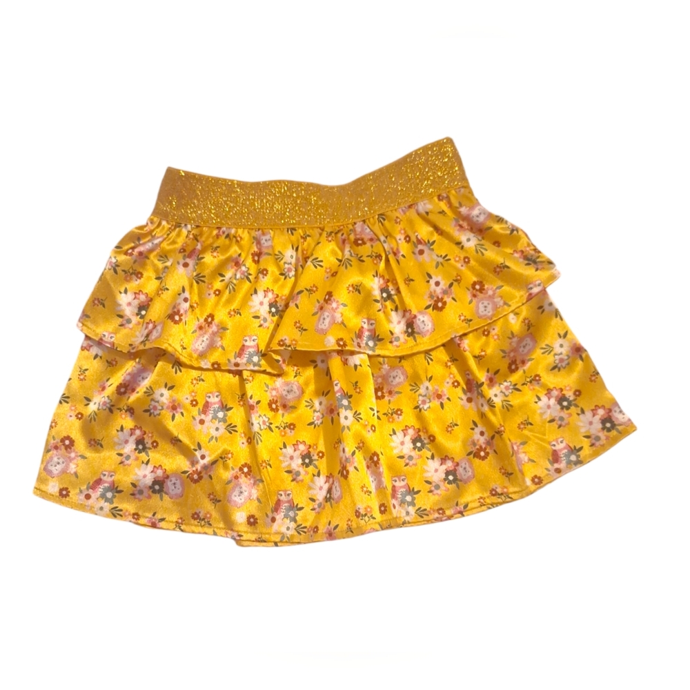 Silky tiered skirt girls size 6 EUC